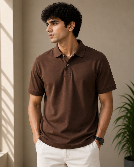 Premium Cotton Polo T-shirt For Men,s | Velvet Grid