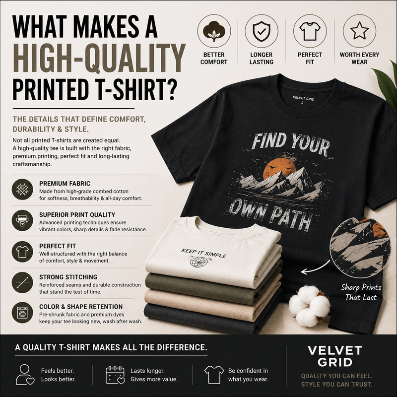 What Makes a High-Quality Printed T-Shirt? | Velvet Grid
