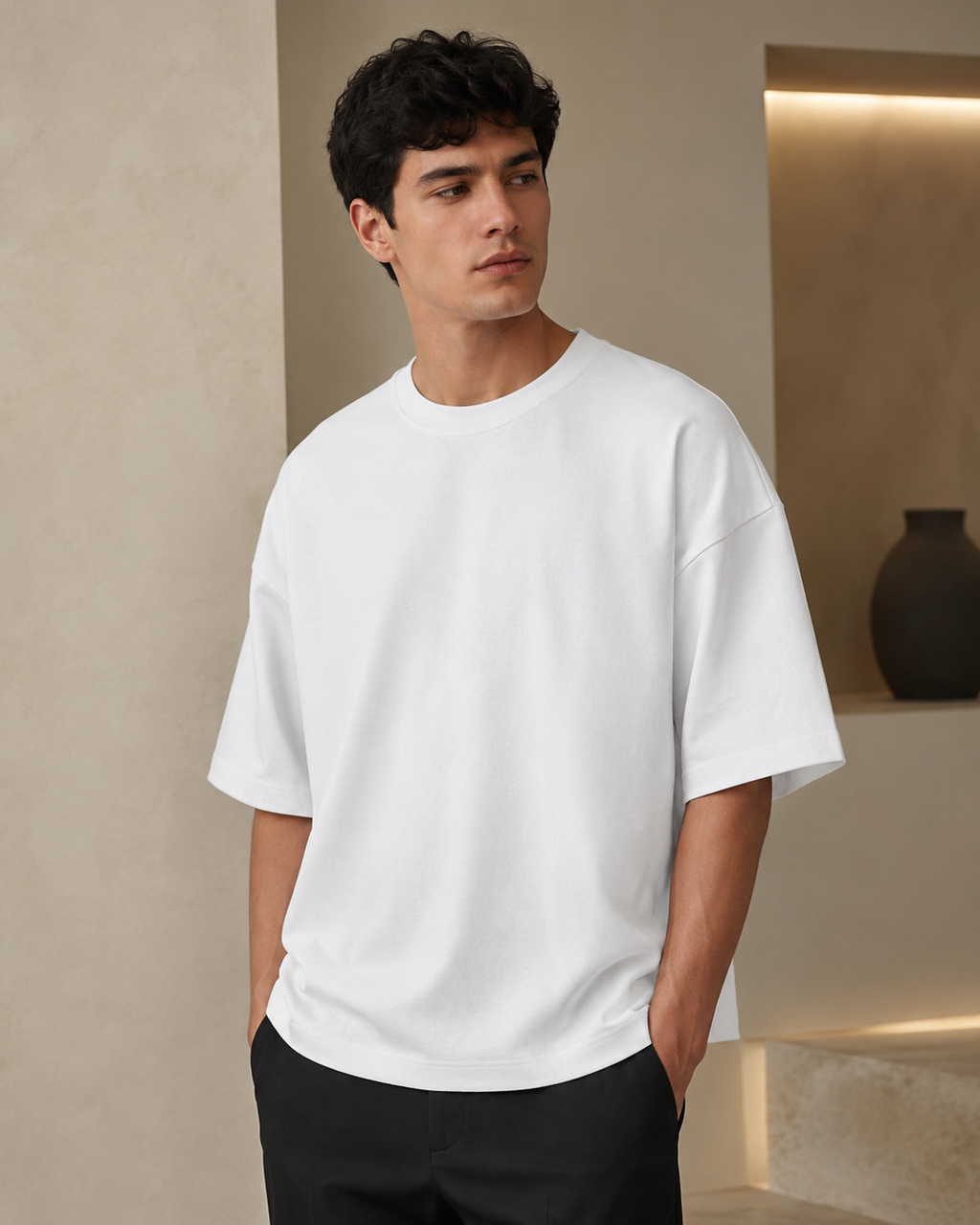 Signature Terry Oversized T-Shirt | Premium Relaxed Fit Tee | Velvet Grid