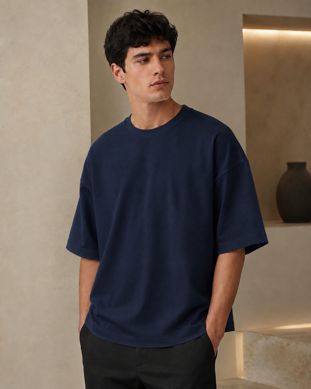 Signature Terry Oversized T-Shirt | Premium Relaxed Fit Tee | Velvet Grid