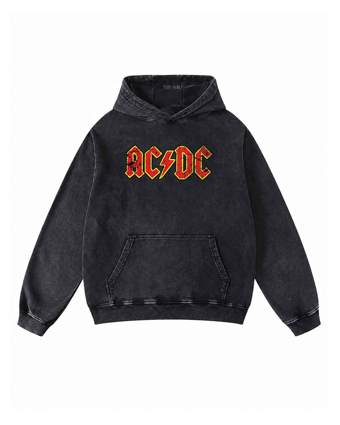 AC/DC Washed Graphic Pullover Hoodie