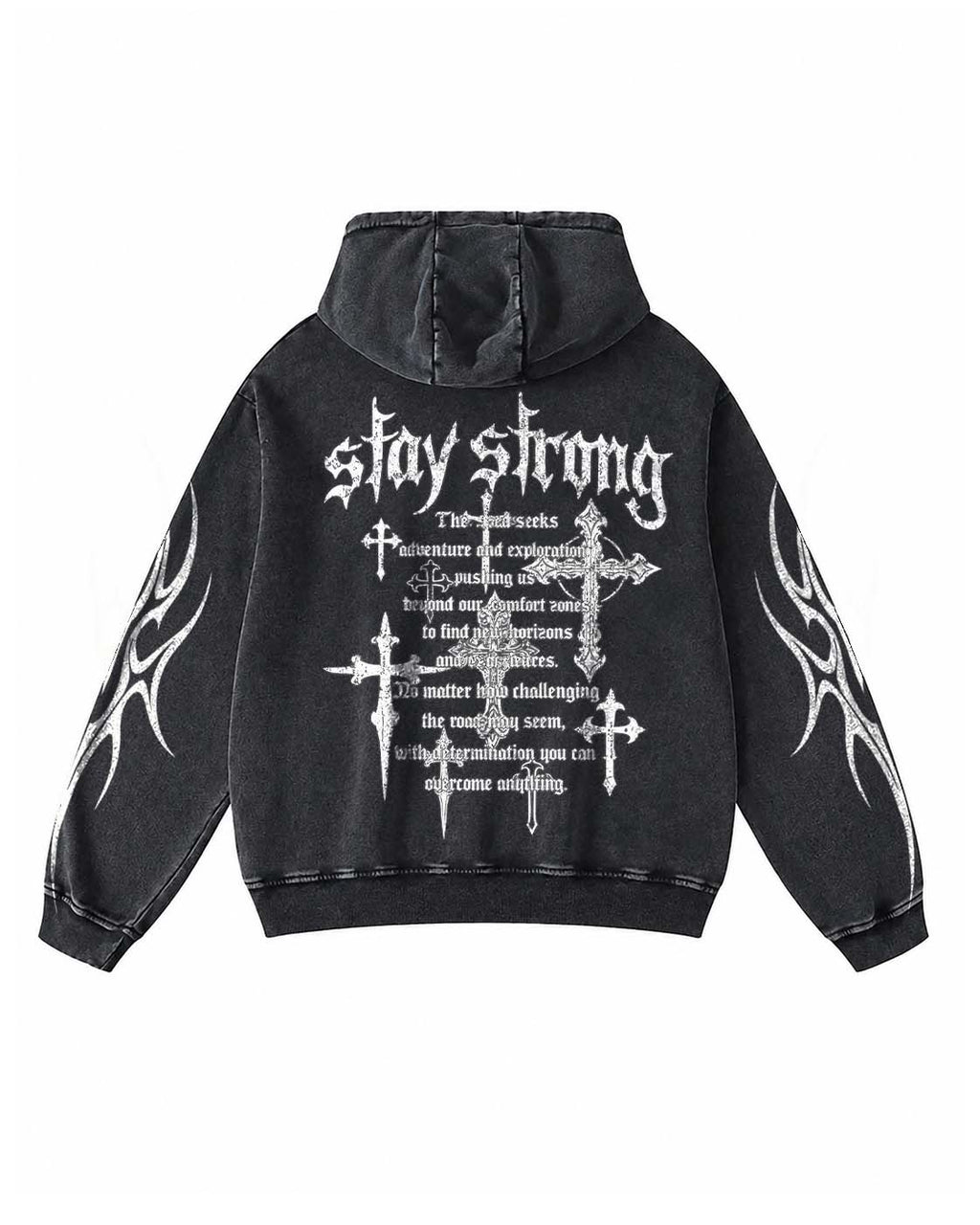 Stay Strong Gothic Pullover Hoodie