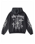 Stay Strong Gothic Pullover Hoodie