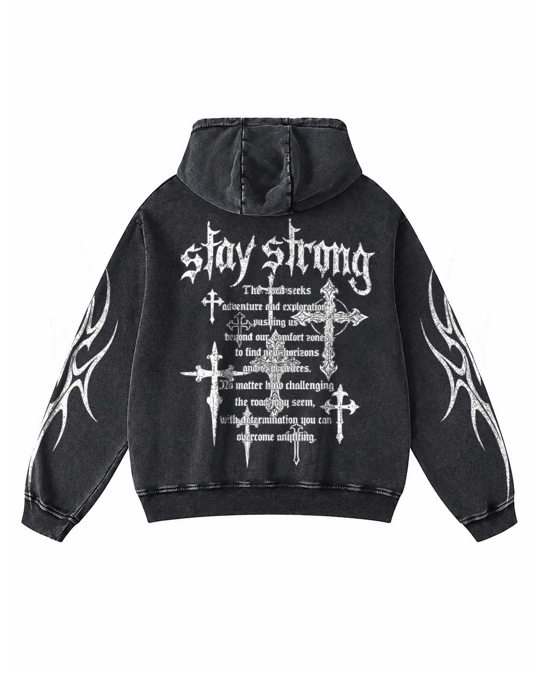 Stay Strong Gothic Pullover Hoodie