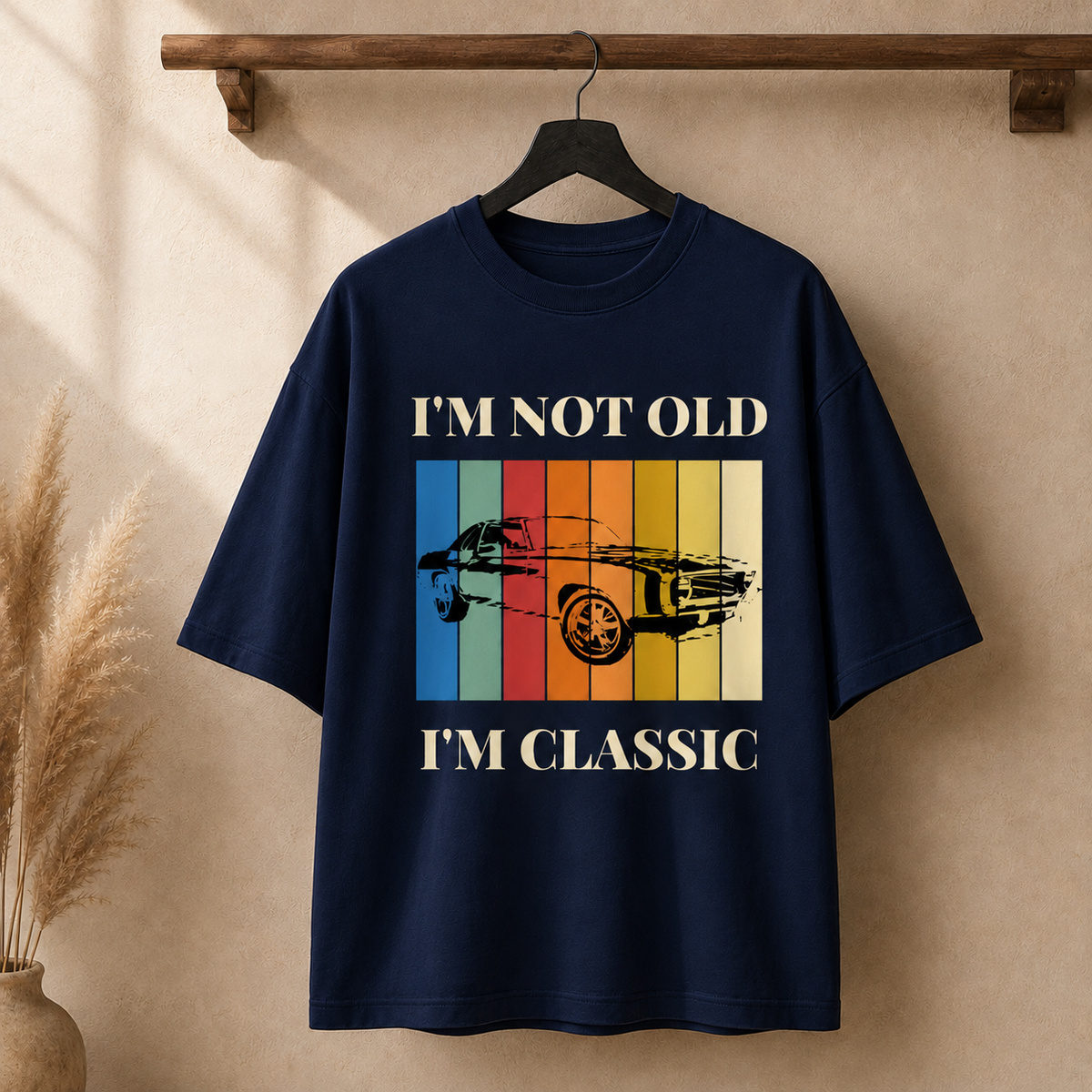 Premium Printed Oversized Classic T-Shirt | Velvet Grid