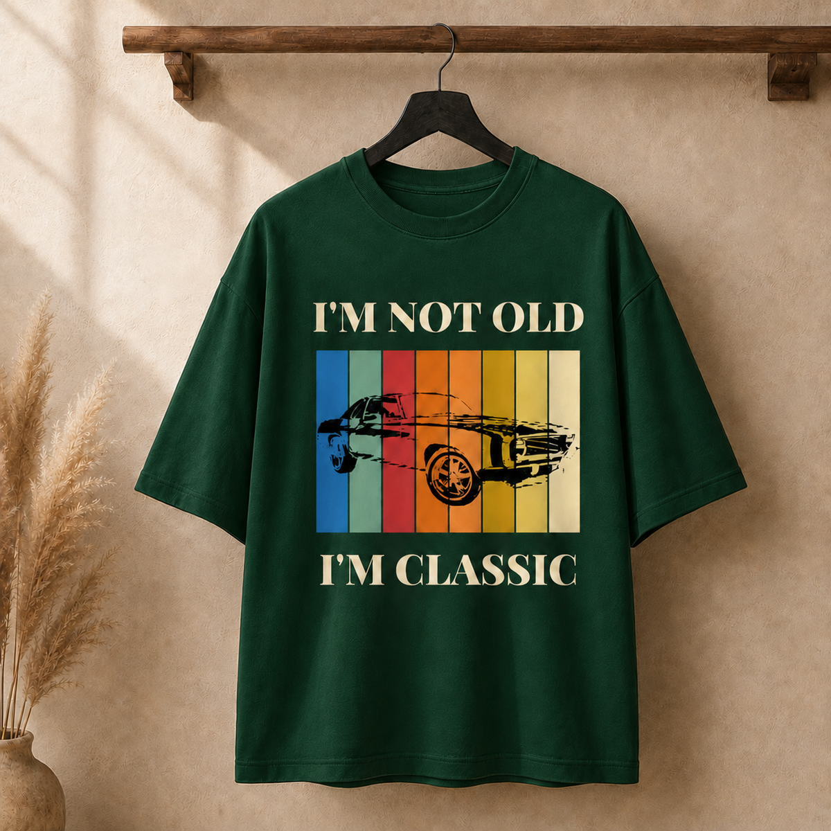 Premium Printed Oversized Classic T-Shirt | Velvet Grid