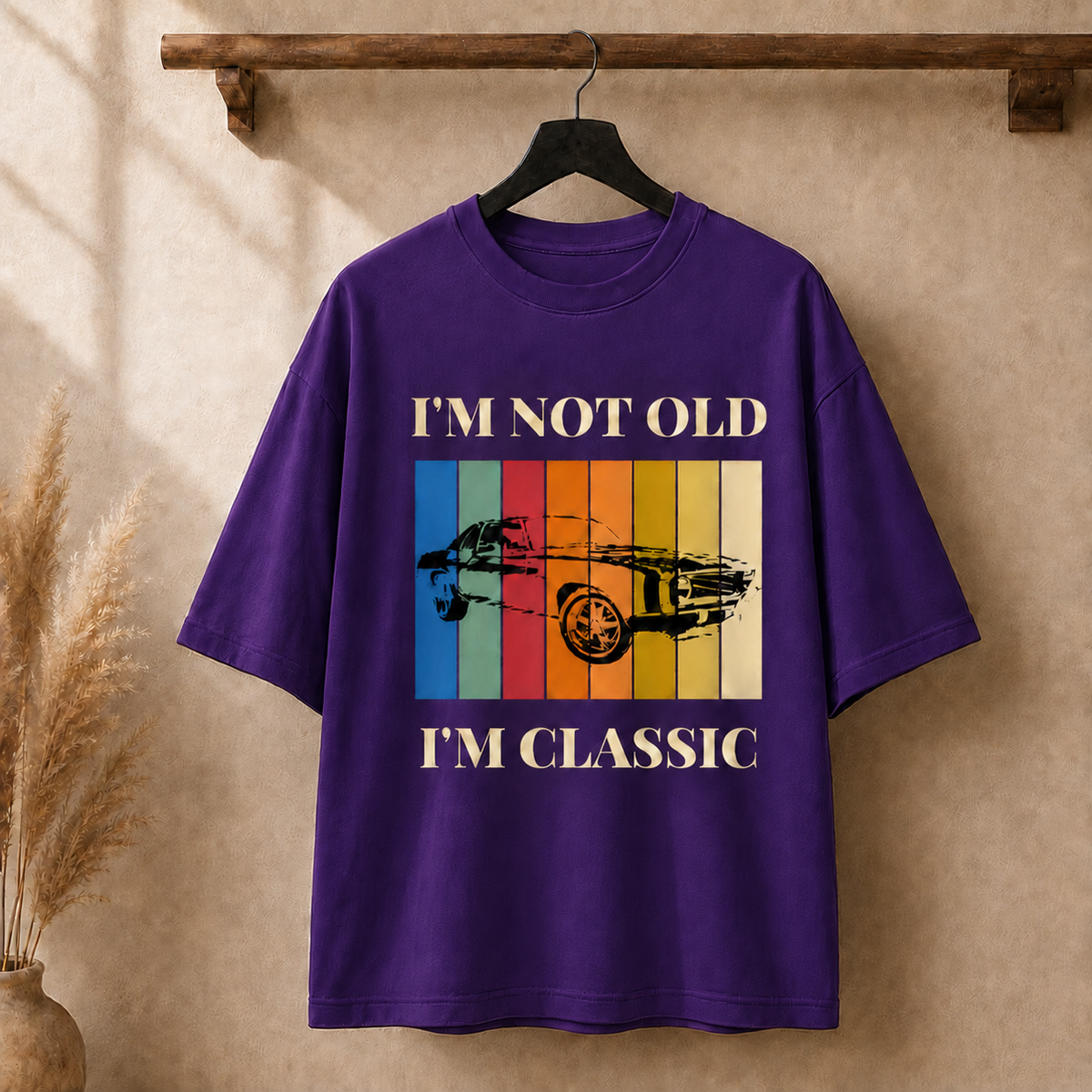 Premium Printed Oversized Classic T-Shirt | Velvet Grid
