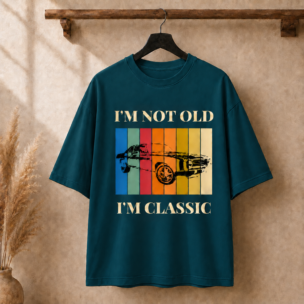 Premium Printed Oversized Classic T-Shirt | Velvet Grid