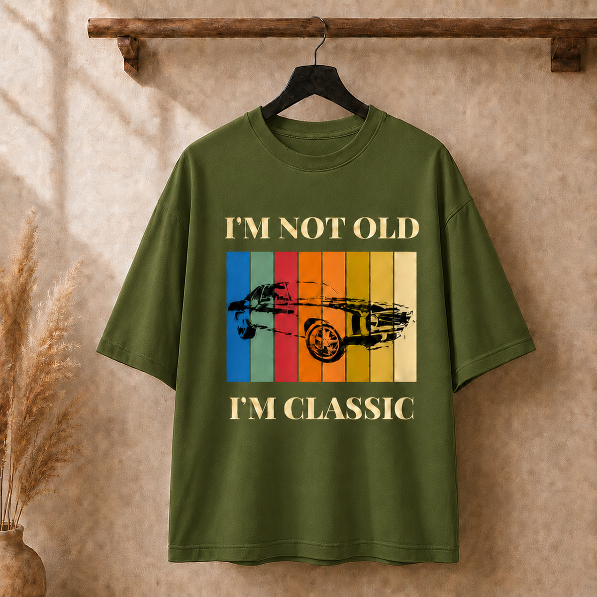 Premium Printed Oversized Classic T-Shirt | Velvet Grid
