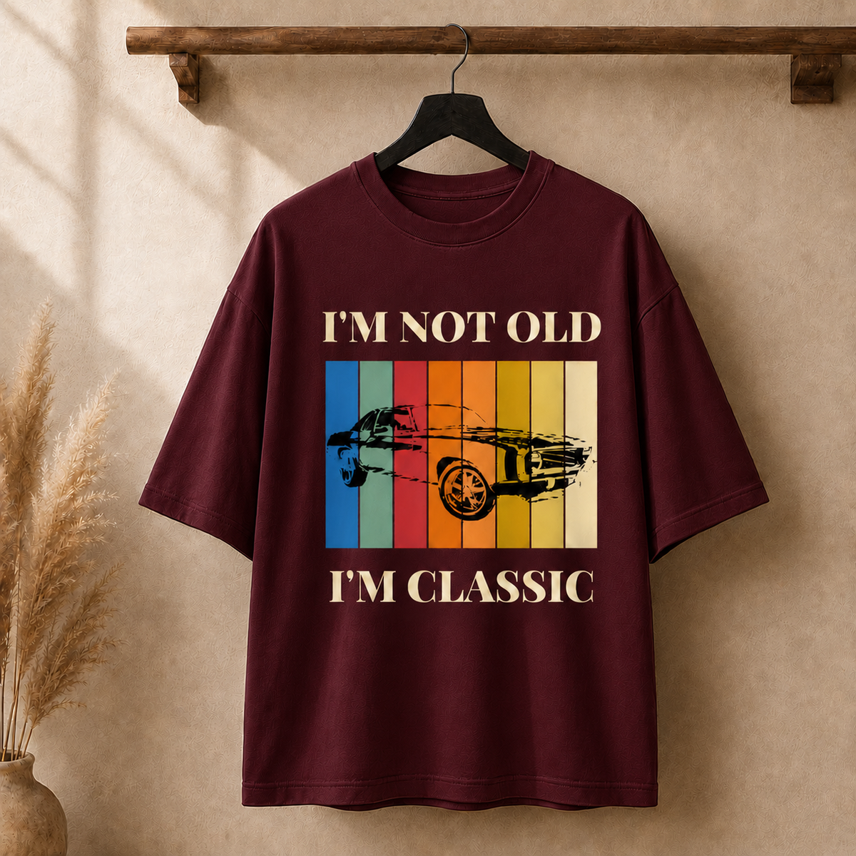 Premium Printed Oversized Classic T-Shirt | Velvet Grid