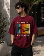 Premium Printed Oversized Classic T-Shirt | Velvet Grid
