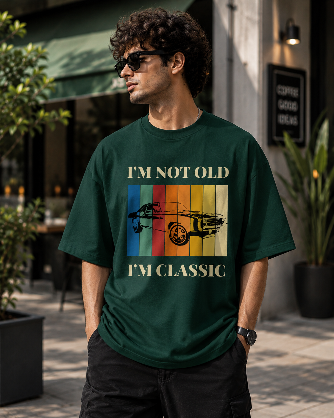 Premium Printed Oversized Classic T-Shirt | Velvet Grid