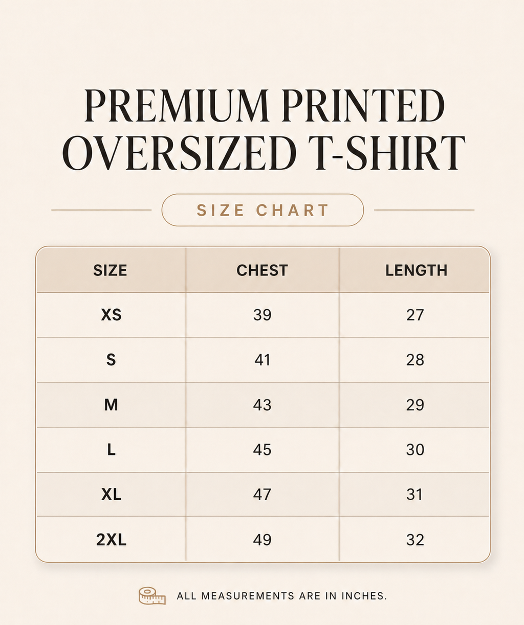 Premium Printed Oversized Classic T-Shirt | Velvet Grid