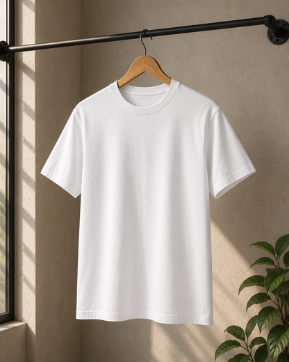 Premium Cotton Regular Fit T-Shirt| Velvet Grid