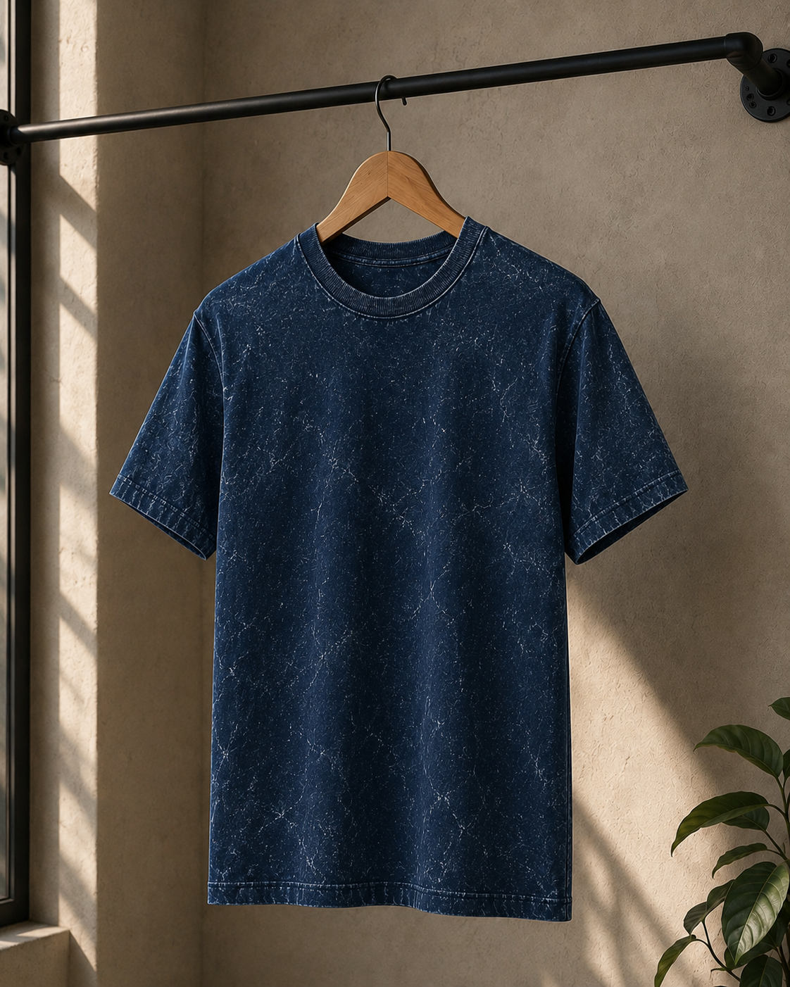 Premium Cotton Acid Washed Oversized T-shirt| Velvet Grid