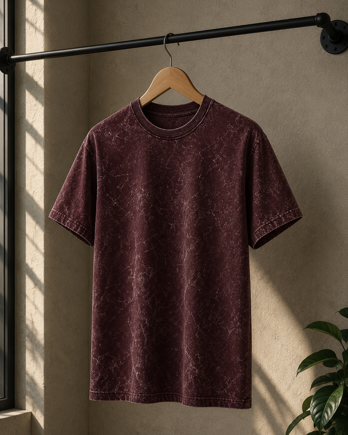 Premium Cotton Acid Washed Oversized T-shirt| Velvet Grid