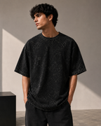 Premium Cotton Acid Washed Oversized T-shirt| Velvet Grid