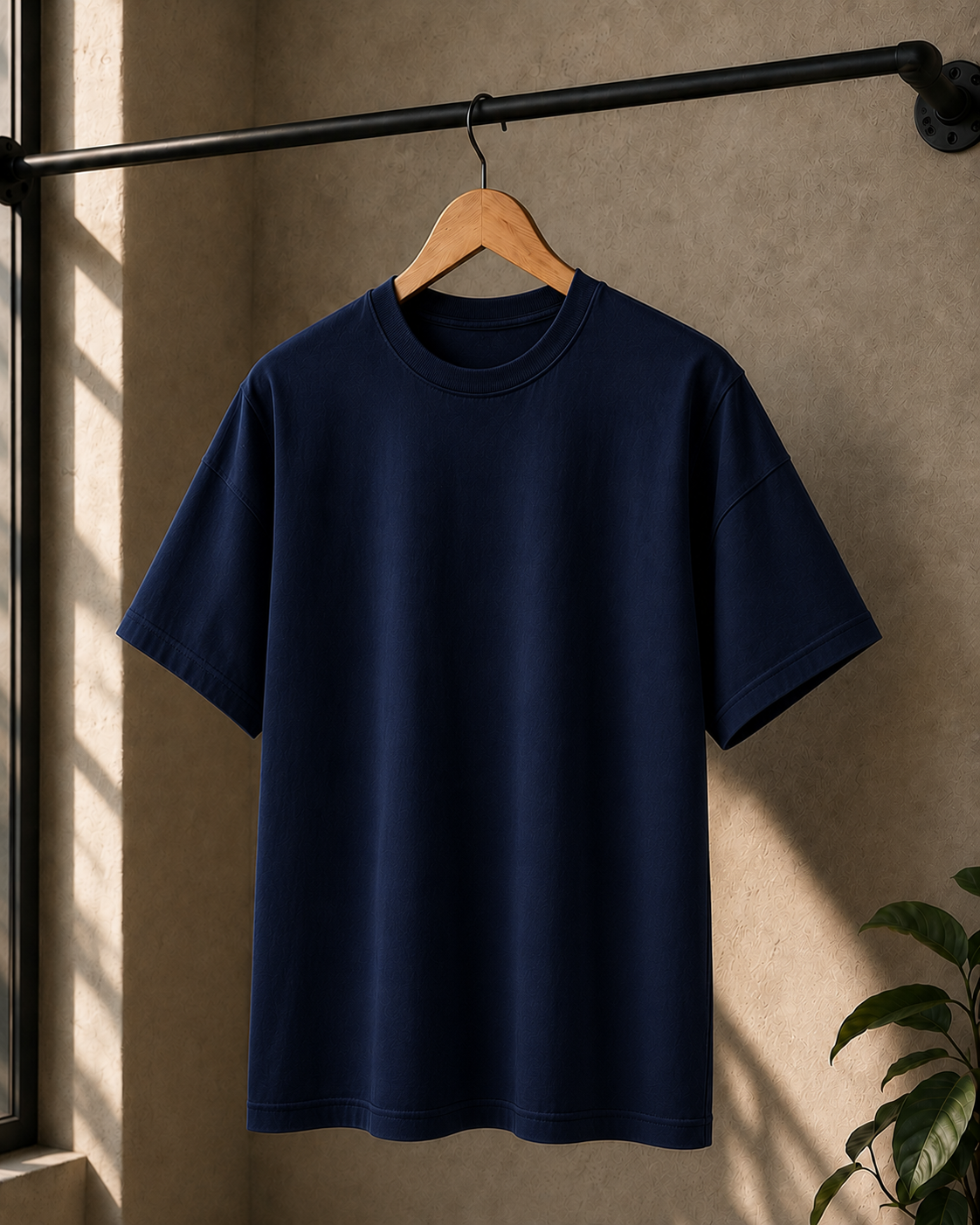 Premium Cotton Oversized Classic T-Shirt| Velvet Grid