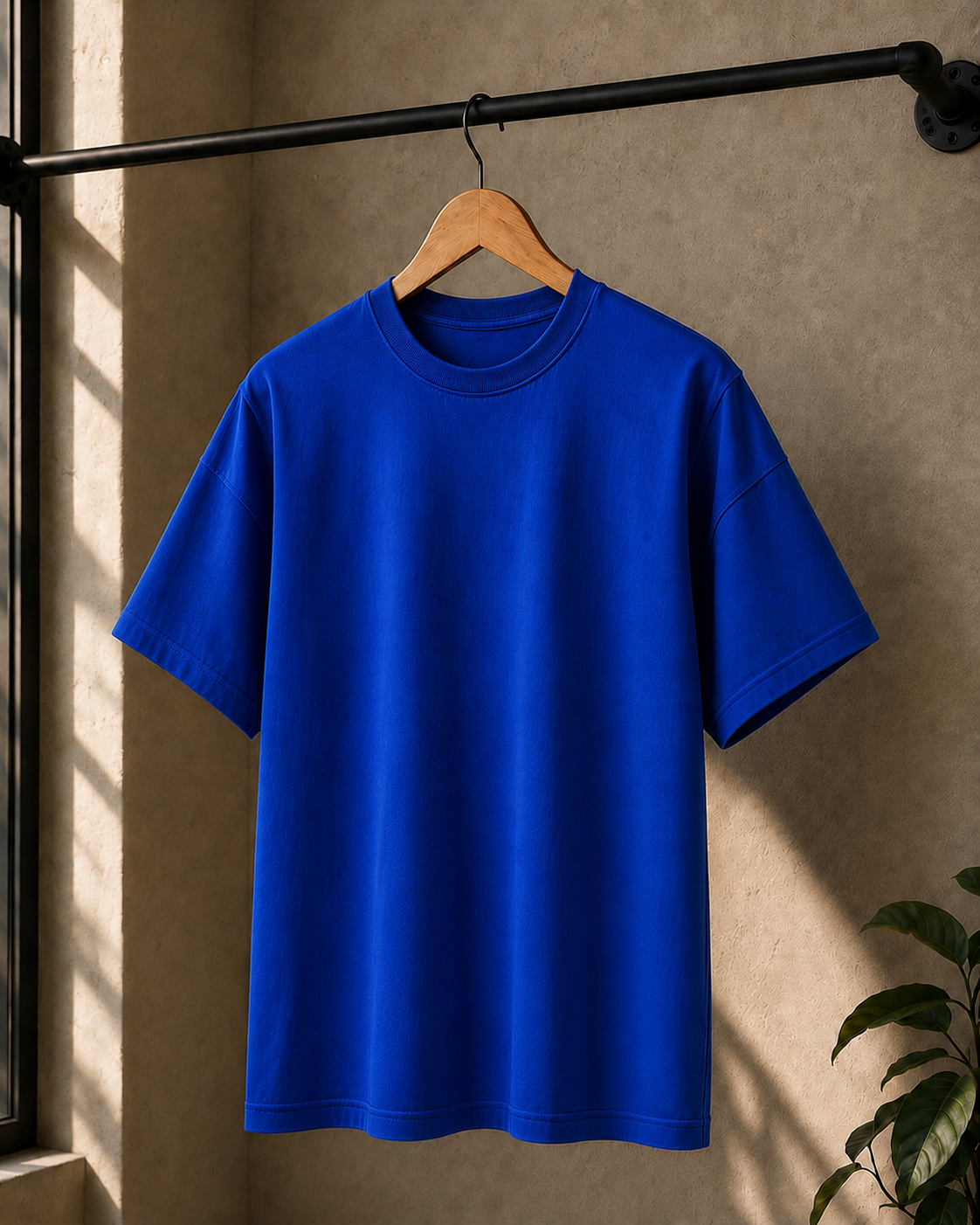 Premium Cotton Oversized Classic T-Shirt| Velvet Grid