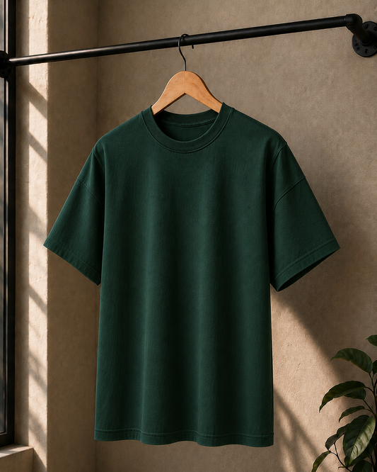 Premium Cotton Oversized Classic T-Shirt| Velvet Grid