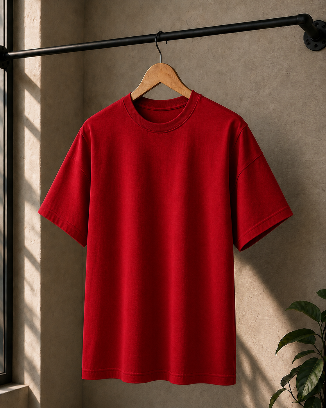 Premium Cotton Oversized Classic T-Shirt| Velvet Grid