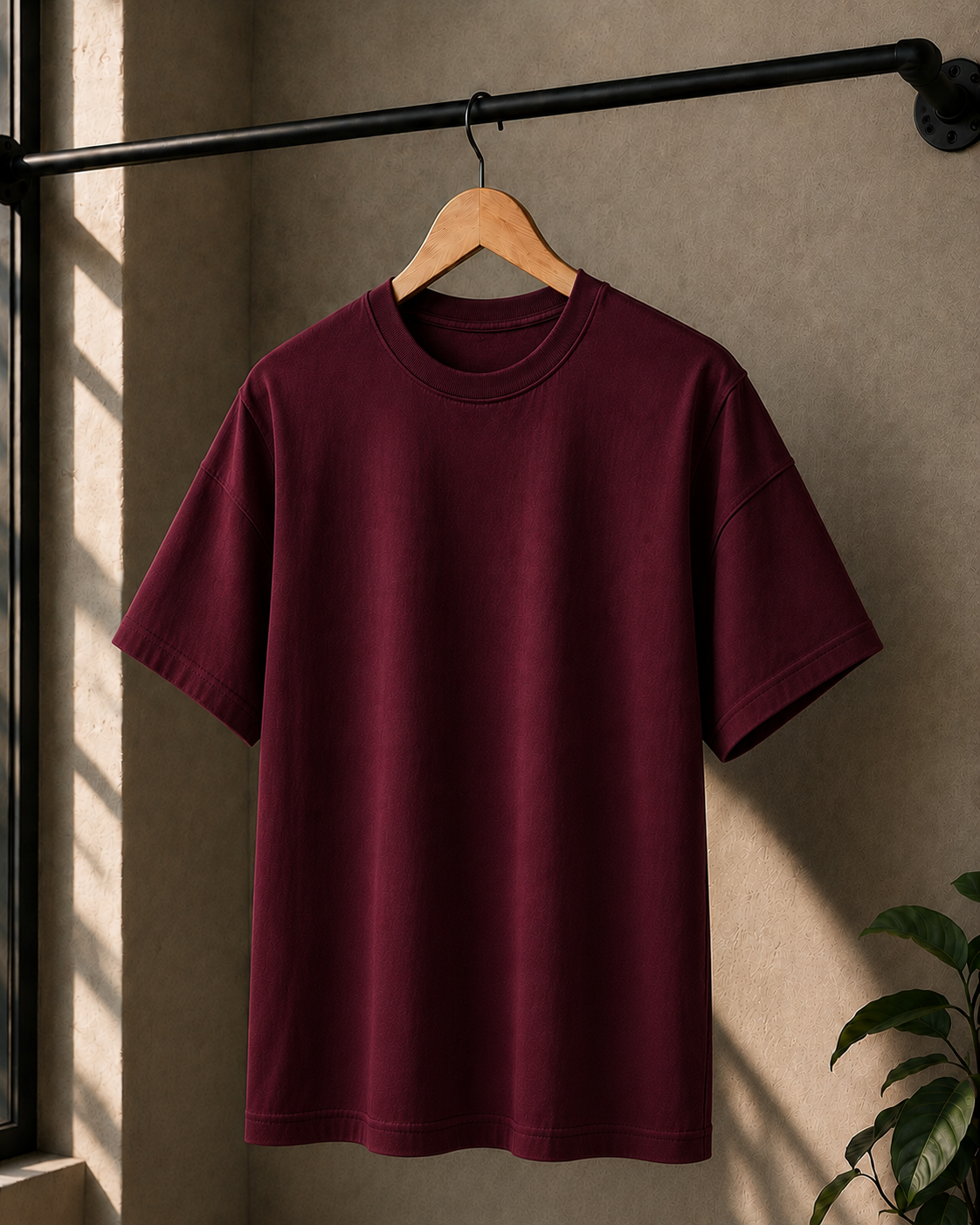 Premium Cotton Oversized Classic T-Shirt| Velvet Grid