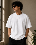 Premium Cotton Oversized Classic T-Shirt| Velvet Grid