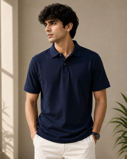 Premium Cotton Polo T-shirt For Men,s | Velvet Grid
