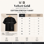 Premium Stretch Cotton Crew T-Shirt for Men & Women | Velvet Grid