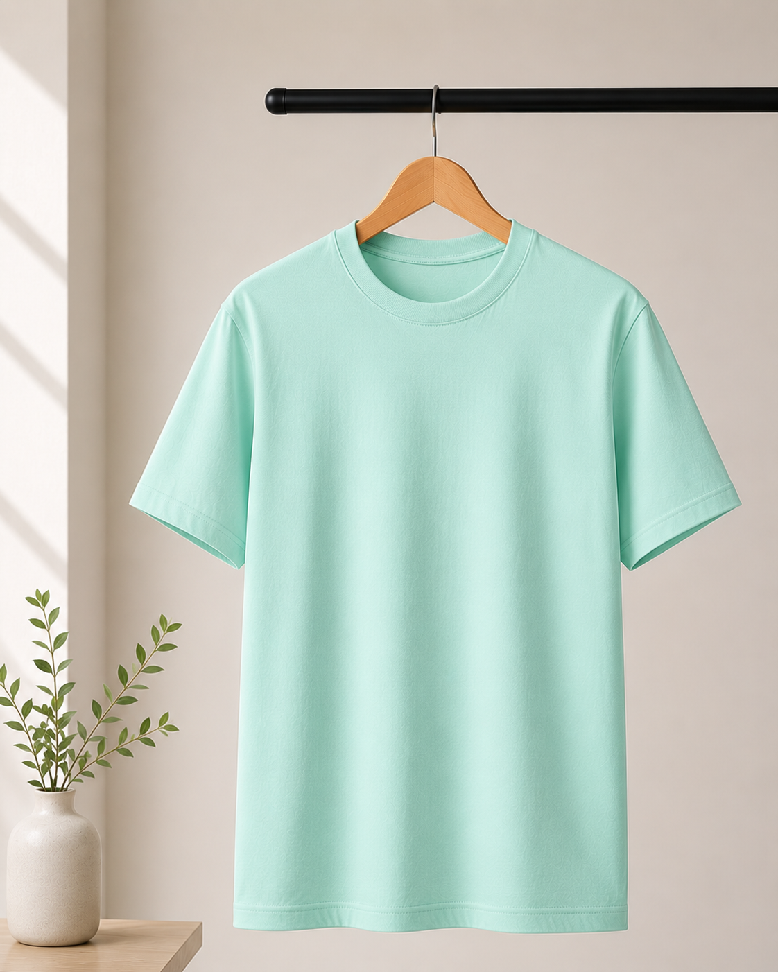 Premium Stretch Cotton Crew T-Shirt for Men & Women | Velvet Grid