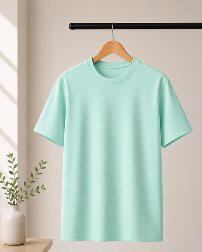 Premium Stretch Cotton Crew T-Shirt for Men & Women | Velvet Grid