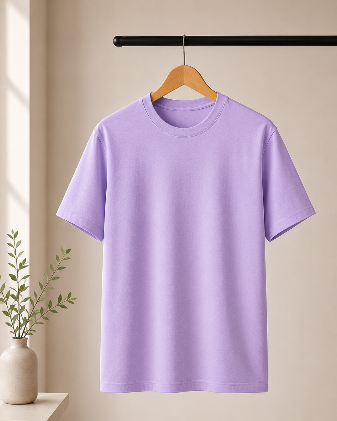 Premium Stretch Cotton Crew T-Shirt for Men & Women | Velvet Grid