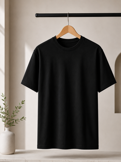 Premium Stretch Cotton Crew T-Shirt for Men & Women | Velvet Grid