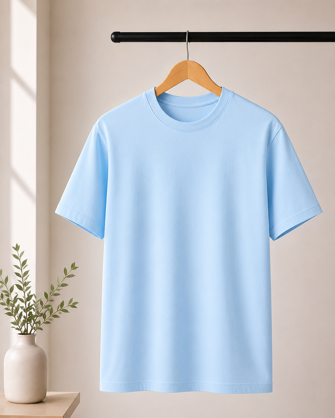 Premium Stretch Cotton Crew T-Shirt for Men & Women | Velvet Grid