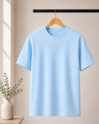 Premium Stretch Cotton Crew T-Shirt for Men & Women | Velvet Grid