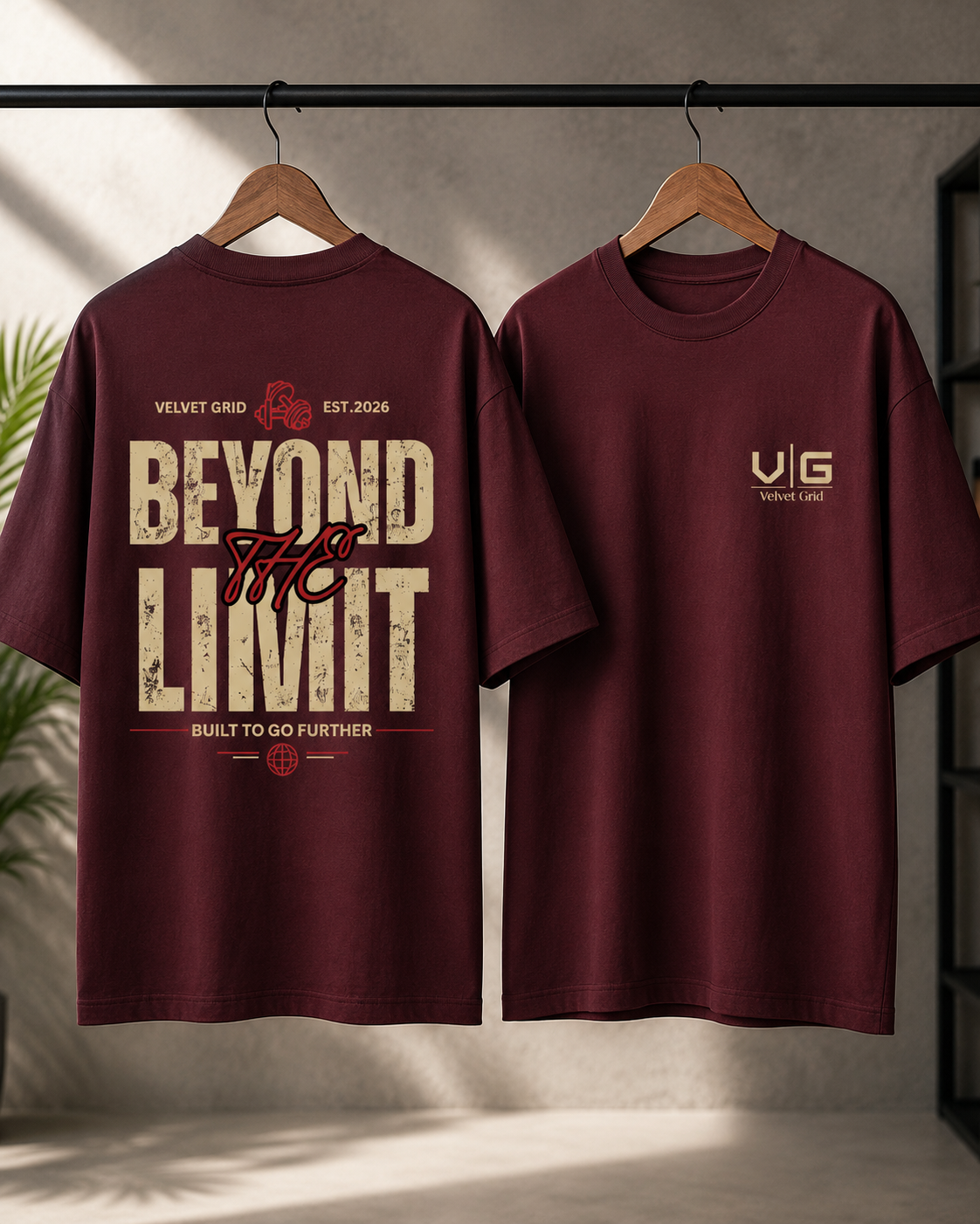 Beyond Limit Graphic Printed Oversized T-Shirt | Velvet Grid