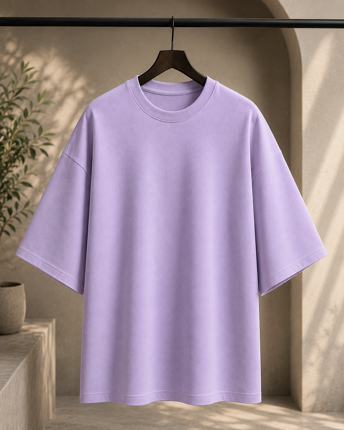 Signature Terry Oversized T-Shirt | Premium Relaxed Fit Tee | Velvet Grid