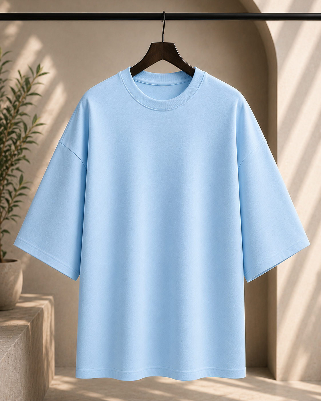 Signature Terry Oversized T-Shirt | Premium Relaxed Fit Tee | Velvet Grid