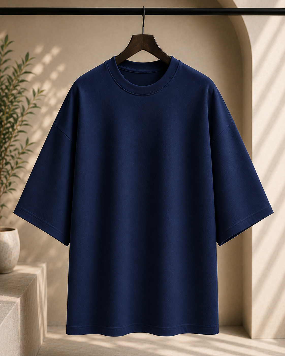 Signature Terry Oversized T-Shirt | Premium Relaxed Fit Tee | Velvet Grid