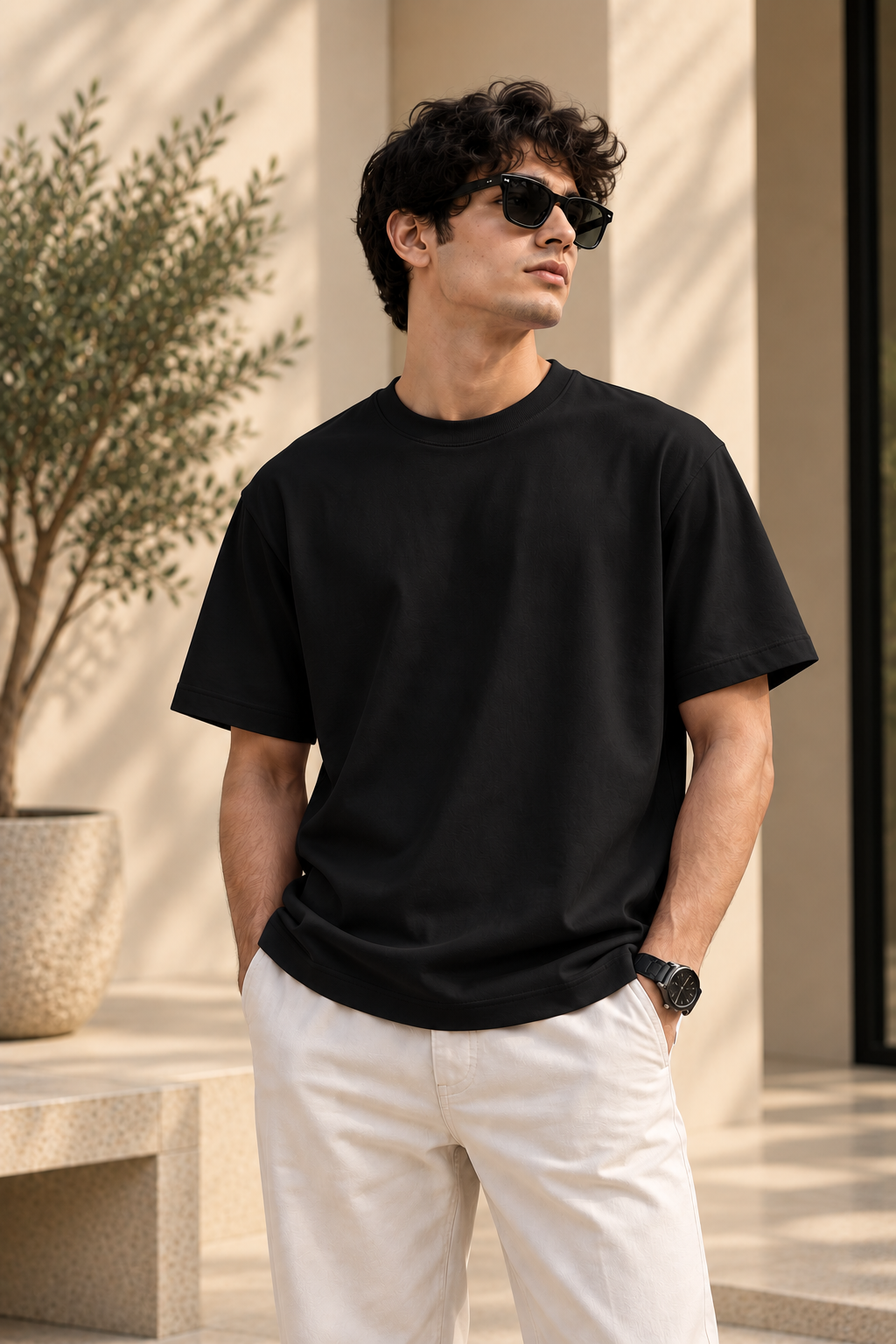 Premium Supima Cotton T-Shirt | Ultra-Soft Unisex Tee | Velvet Grid