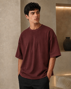 Signature Terry Oversized T-Shirt | Premium Relaxed Fit Tee | Velvet Grid