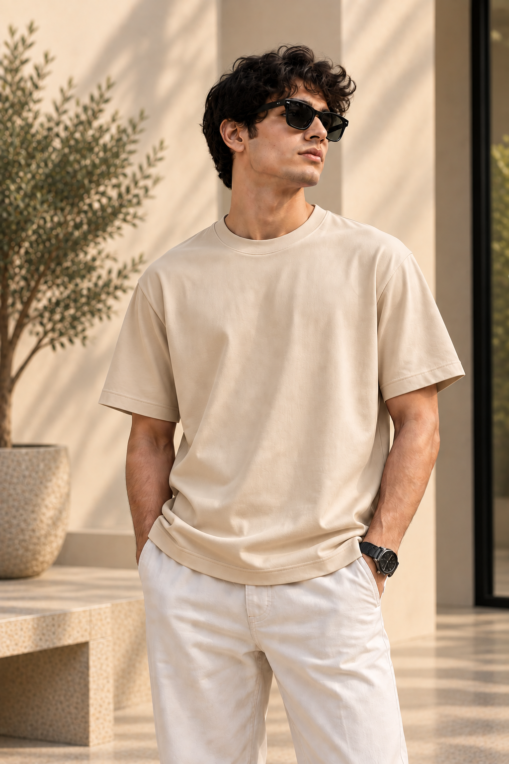 Premium Supima Cotton T-Shirt | Ultra-Soft Unisex Tee | Velvet Grid