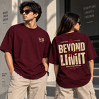 Beyond Limit Graphic Printed Oversized T-Shirt | Velvet Grid