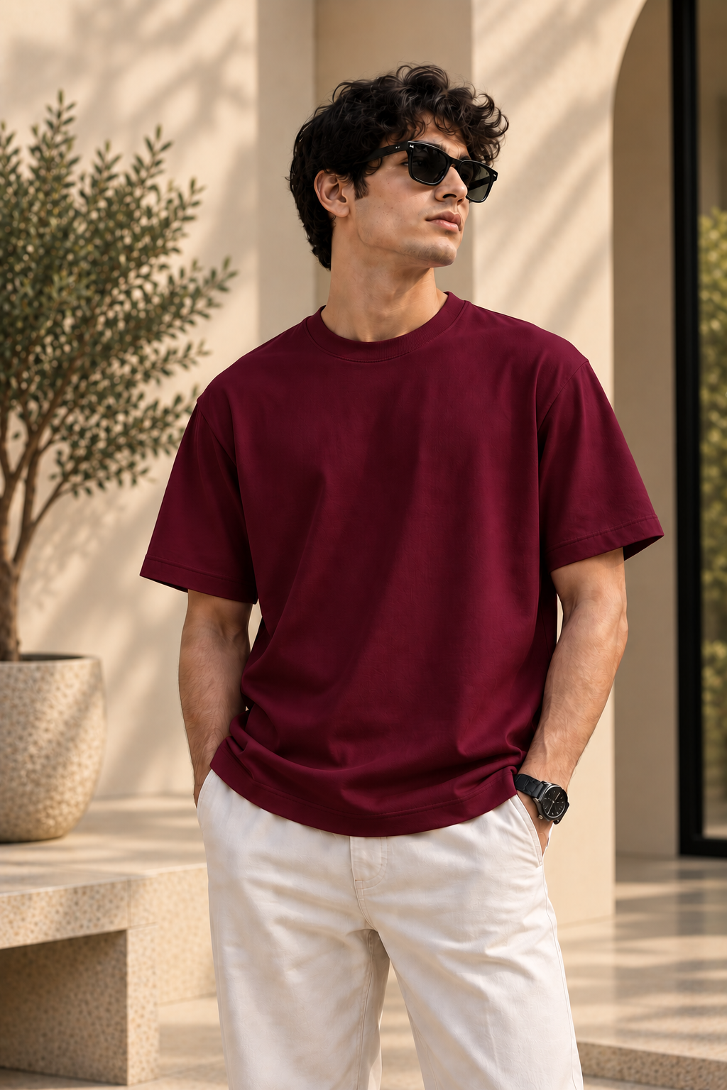 Premium Supima Cotton T-Shirt | Ultra-Soft Unisex Tee | Velvet Grid