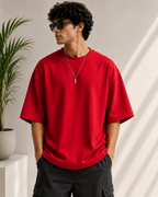 Signature Terry Oversized T-Shirt | Premium Relaxed Fit Tee | Velvet Grid
