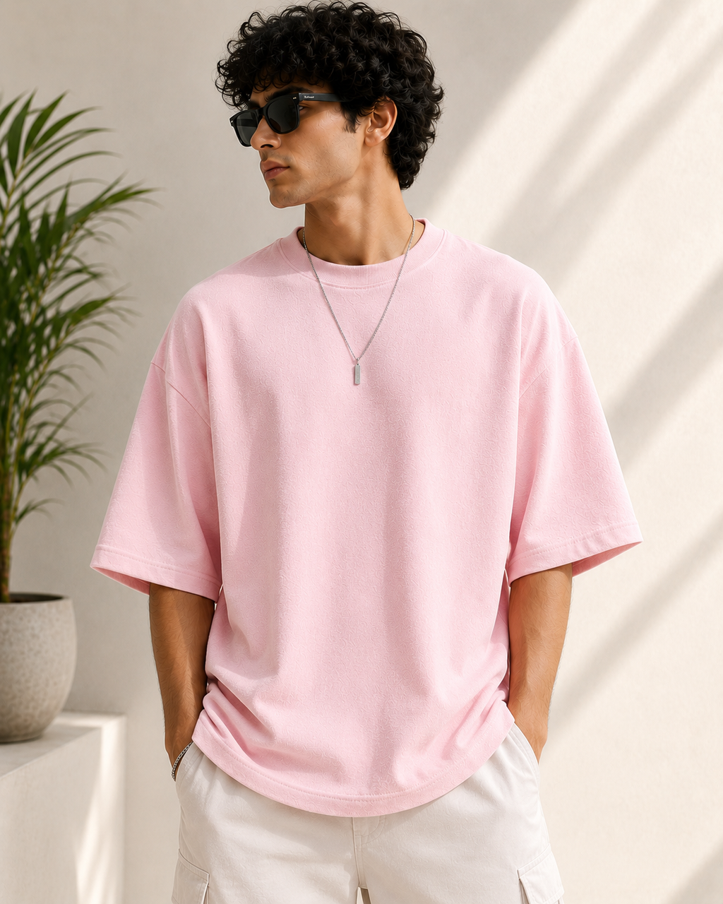 Signature Terry Oversized T-Shirt | Premium Relaxed Fit Tee | Velvet Grid