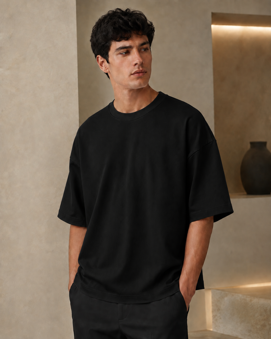 Signature Terry Oversized T-Shirt | Premium Relaxed Fit Tee | Velvet Grid