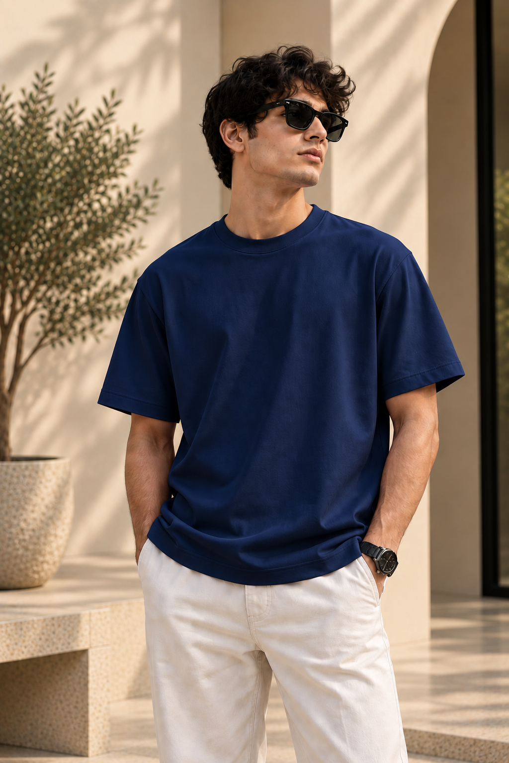Premium Supima Cotton T-Shirt | Ultra-Soft Unisex Tee | Velvet Grid