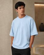 Signature Terry Oversized T-Shirt | Premium Relaxed Fit Tee | Velvet Grid