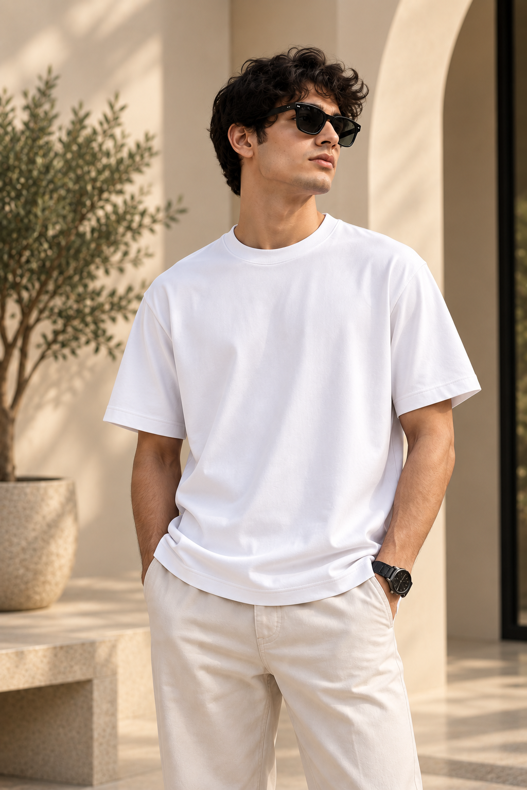 Premium Supima Cotton T-Shirt | Ultra-Soft Unisex Tee | Velvet Grid